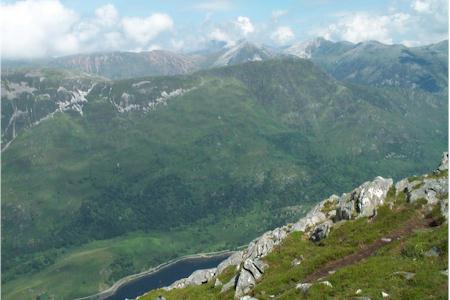 Pap of Glencoe, view north to peaks of the Mamores