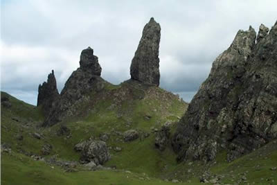 The Old Man of Storr towers over the Sanctuary