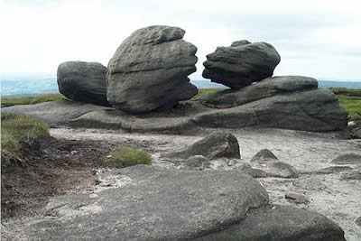 Wain Stones near summit of Bleaklow, known as 