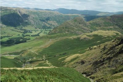 Great Langdale is seen in all its glory from Pike o' Blisco