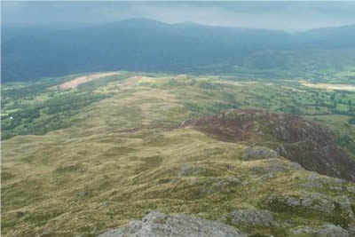 View from Gau Craig at east end of  Cadair Idris ridge