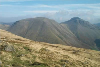 Kirk Fell & Great Gable from above Dore Head