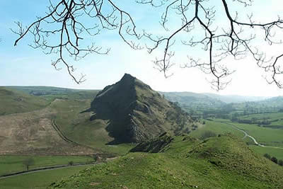 Climbing Chrome Hill, view of Parkhouse Hill