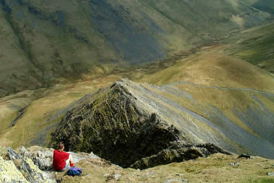 Looking down on Sharp Edge from Atkinson Pike