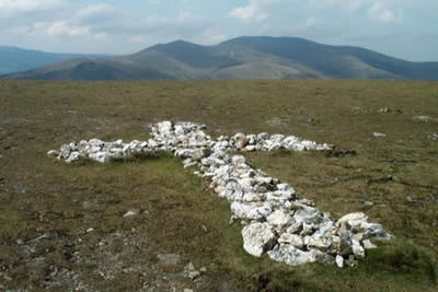 Large cross in the saddle of Blencathra