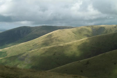 Looking north on the ascent to Arant Haw from Winder