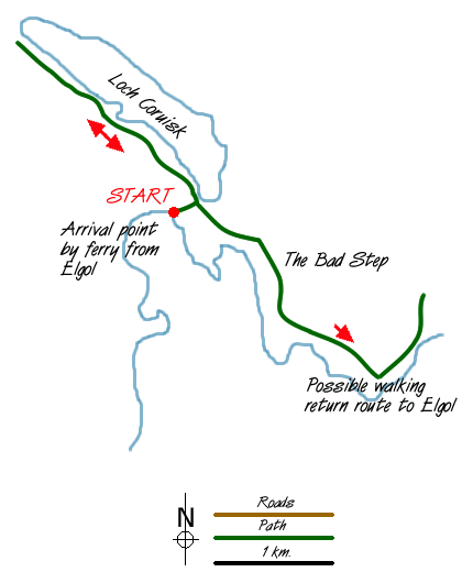 Route Map - Loch Coruisk Walk