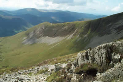 Dramatic south ridge from Craig Cwm Amarch
