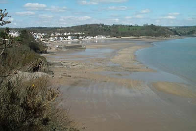 The beach at Saundersfoot from the Pembrokeshire Coast Path