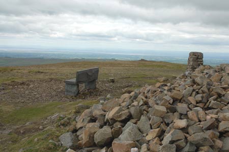 Seat and trig point on High Pike