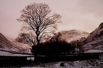 The final few minutes of daylight at Seathwaite