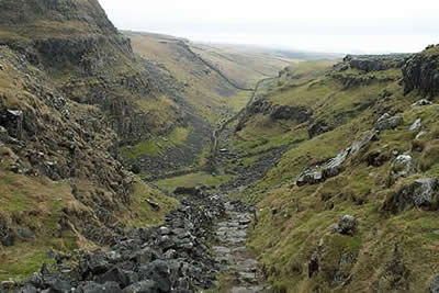 Watlowes is a dry valley north of Malham Cove