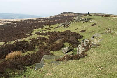 View of moorland on White Edge