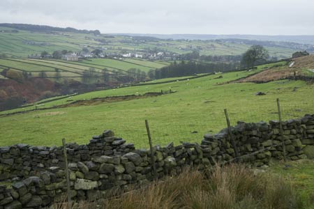 Looking across to the village of Stanbury