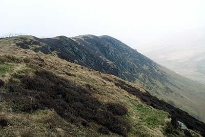 The minor ridge of Burnt Horse, Lonscale Fell