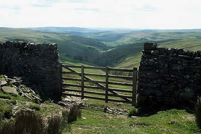 Looking south down Wharfedale from Cam Head