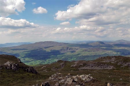 The southern Arenigs from the summit of Glasgwm