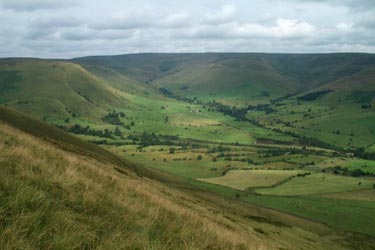 The head of Edale seen from Rushup Edge