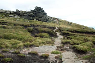High level path on north side of Edale
