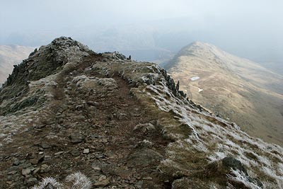 Looking back to Rough Crag from Long Stile