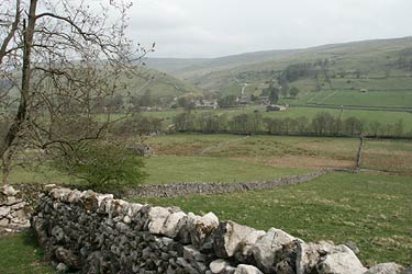 The village of Starbotton seen across Wharfedale