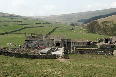 Foxup Farm with Upper Littondale beyond