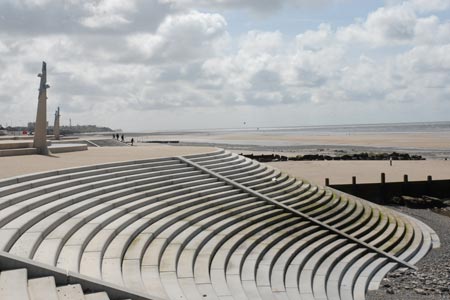 The contemporary promenade at Cleveleys