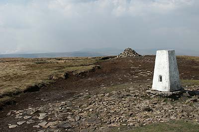 The summit of Buckden Pike is unglamourous