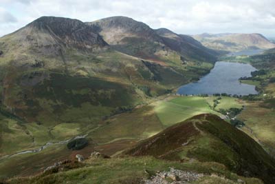 Buttermere seen from near the summit Fleetwith Pike