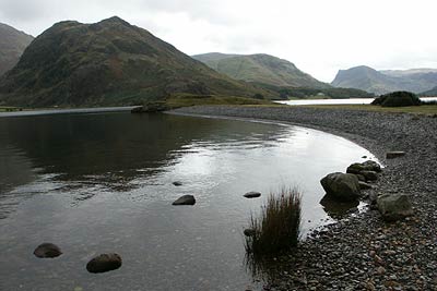 Crummock Water looks gloomy as the clouds roll in