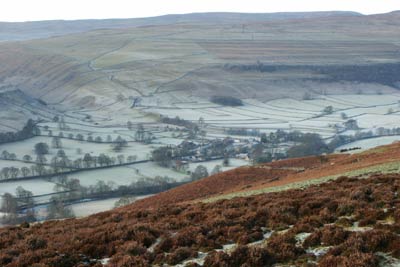 Descending into Arncliffe over Old Cote Moor