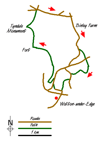 Walk 1258 Route Map