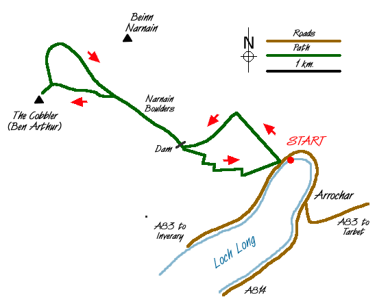 Route Map - The Cobbler Walk