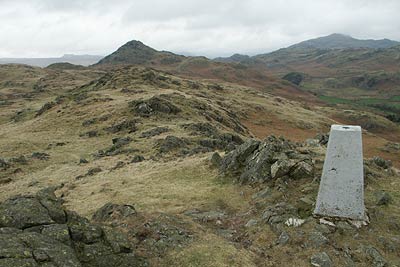 The summit of Graet Stickle looking north to Caw
