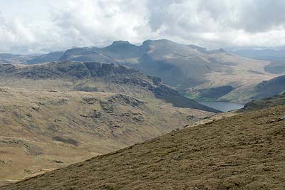 The Scafell Pikes from the summit of Seatallan