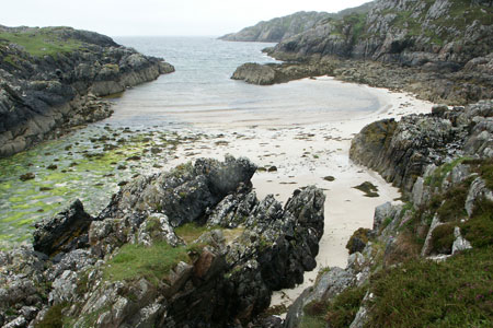 The sandy cove at Alltanabradhan