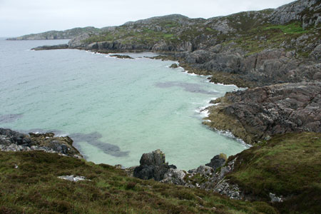 Turquoise seawater near Achmelvich Bay