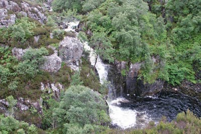 The Falls of Kirkaig occupy a beautiful location