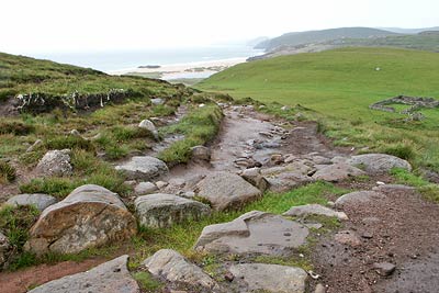 The path to Blairmore leaves Sandwood Bay
