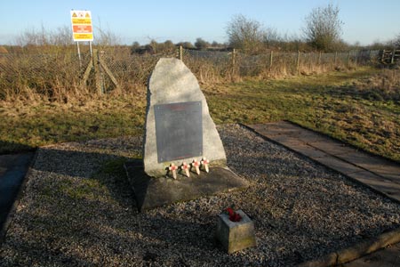 The memorial to those who dies from the explosion at Fauld