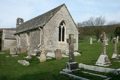 The pleasant Parish Church at Kimmeridge