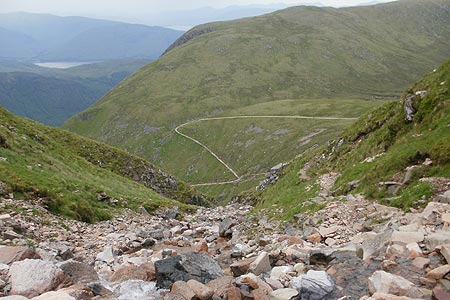 From Red Burn, track up to Half Way Lochan