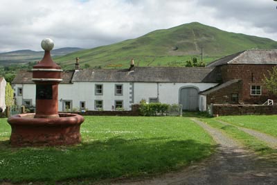 The unique fountain on the village green at Dufton