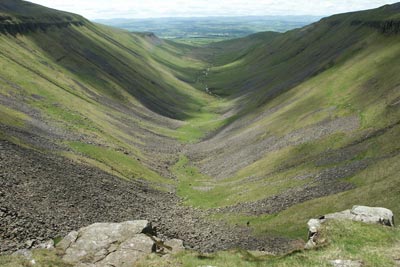 Looking towards the Vale of Eden from High Cup Nick