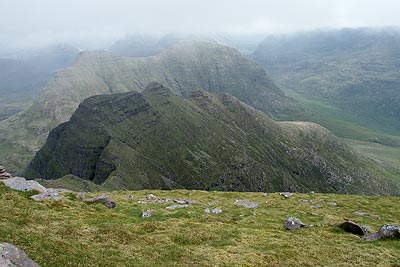 The Horns of Alligin seen from the summit of Sgurr Mor