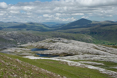 View to Kinlochewe during descent from Meall a' Ghiubhais