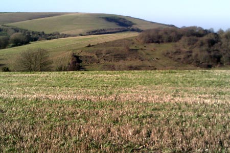 Combe Hill on the descent to Jevington