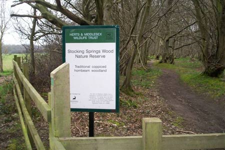 The start of the Nature Reserve at Stocking Springs