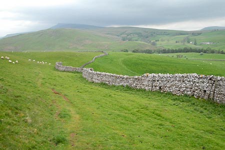 Descending into Mallerstang across the flank of Great Bell