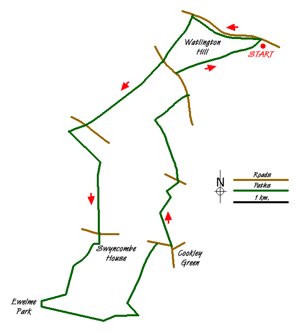 Walk 1335 Route Map